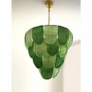 Luxury Multi Green Petals Murano Glass Chandelier – Contemporary Simoeng De