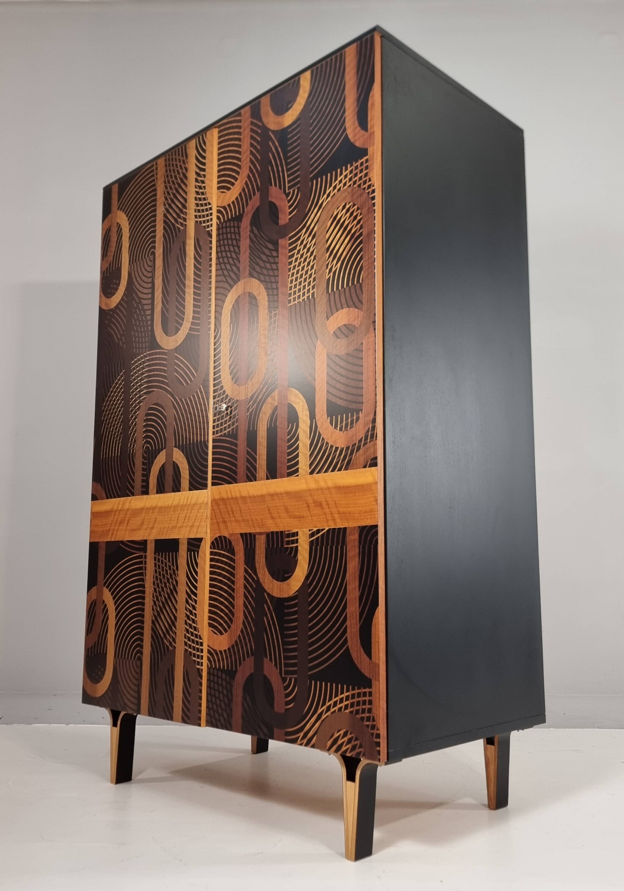 Vintage beech wardrobe, 1970s