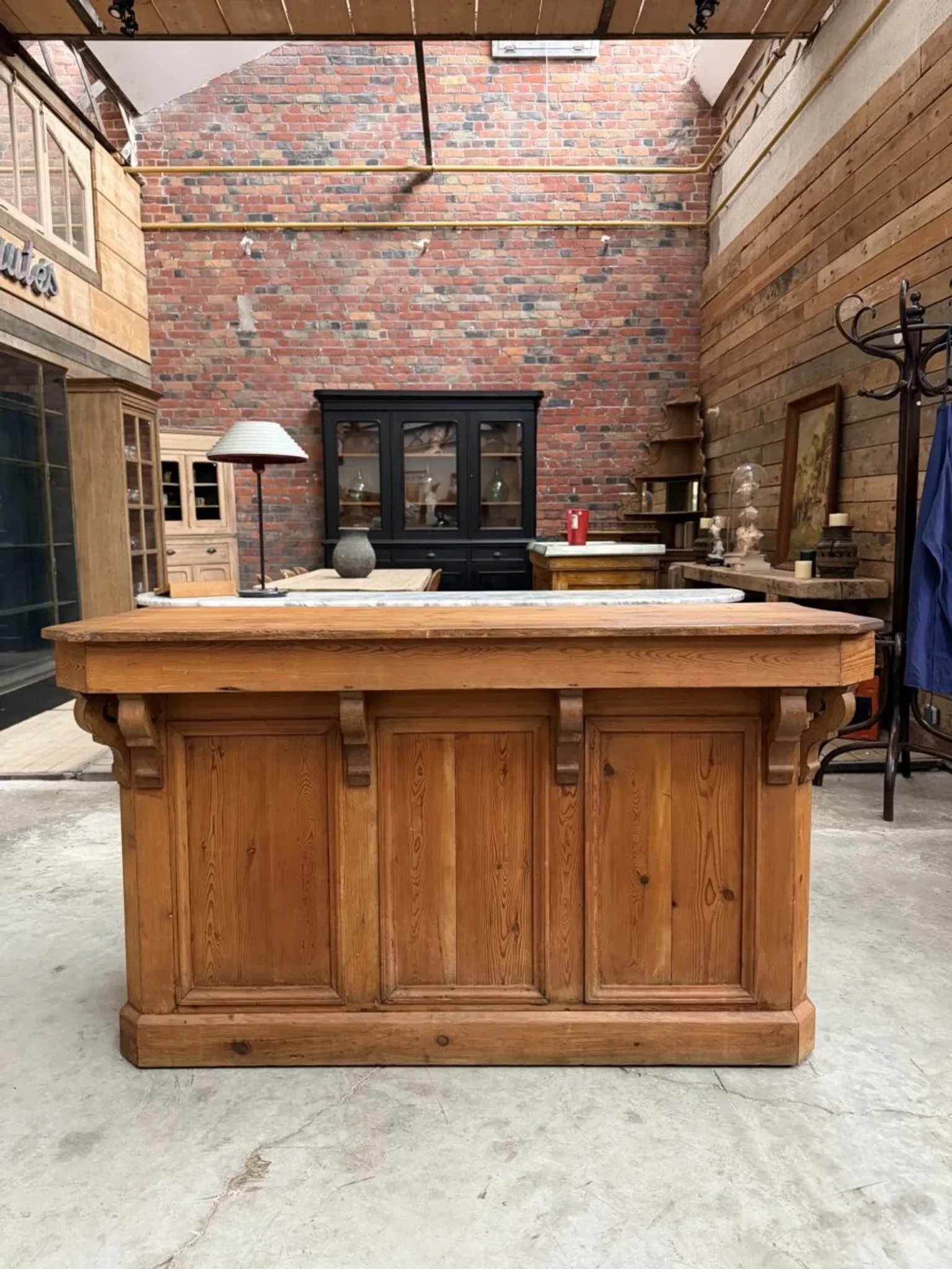 Pine counter from the early 20th century.