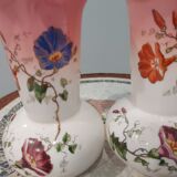 Pair of art deco opaline vases from the 1930s