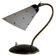 Mid-century bedside lamp in black metal and brass, 1950s, Germany