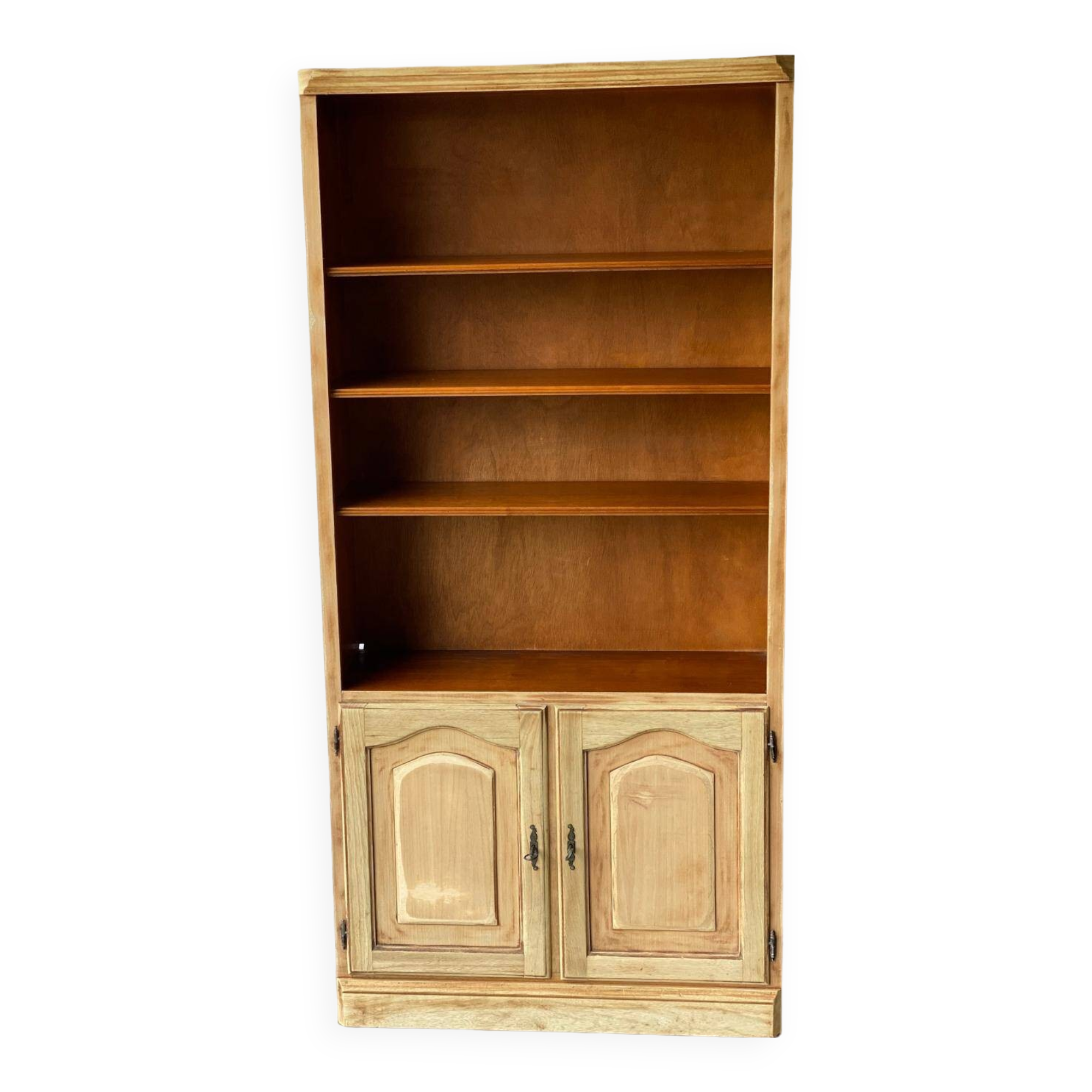 French vintage wooden bookcase