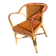 Vintage rattan and wicker armchair 1950/60