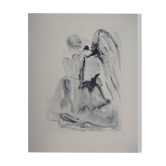 Salvador Dali : Divine Comédie, L’Ange, Gravure signée