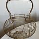 Golden metal basket 1960