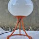 Vintage Space Age orange opaline table lamp 70s