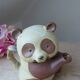 Vintage Authentic Zoomorphic Panda Teapot in Japanese Stoneware