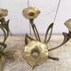 Brass art nouveau chandeliers