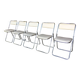 Set of 5 folding chairs 1970 chrome