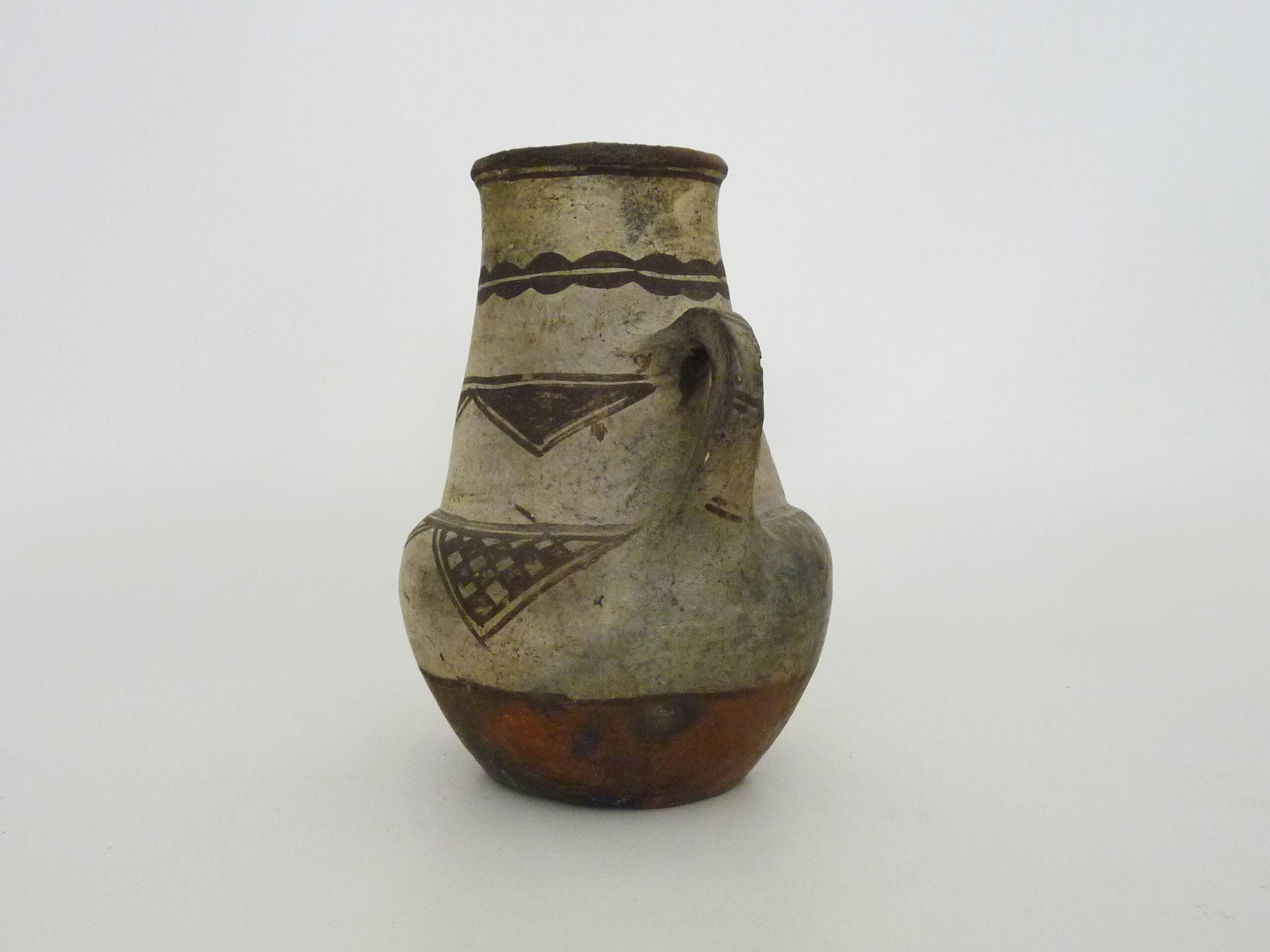 Iddeqi Kabyle pottery, Kabyle pitcher, Berber. Kabyle folk art. The 50's
