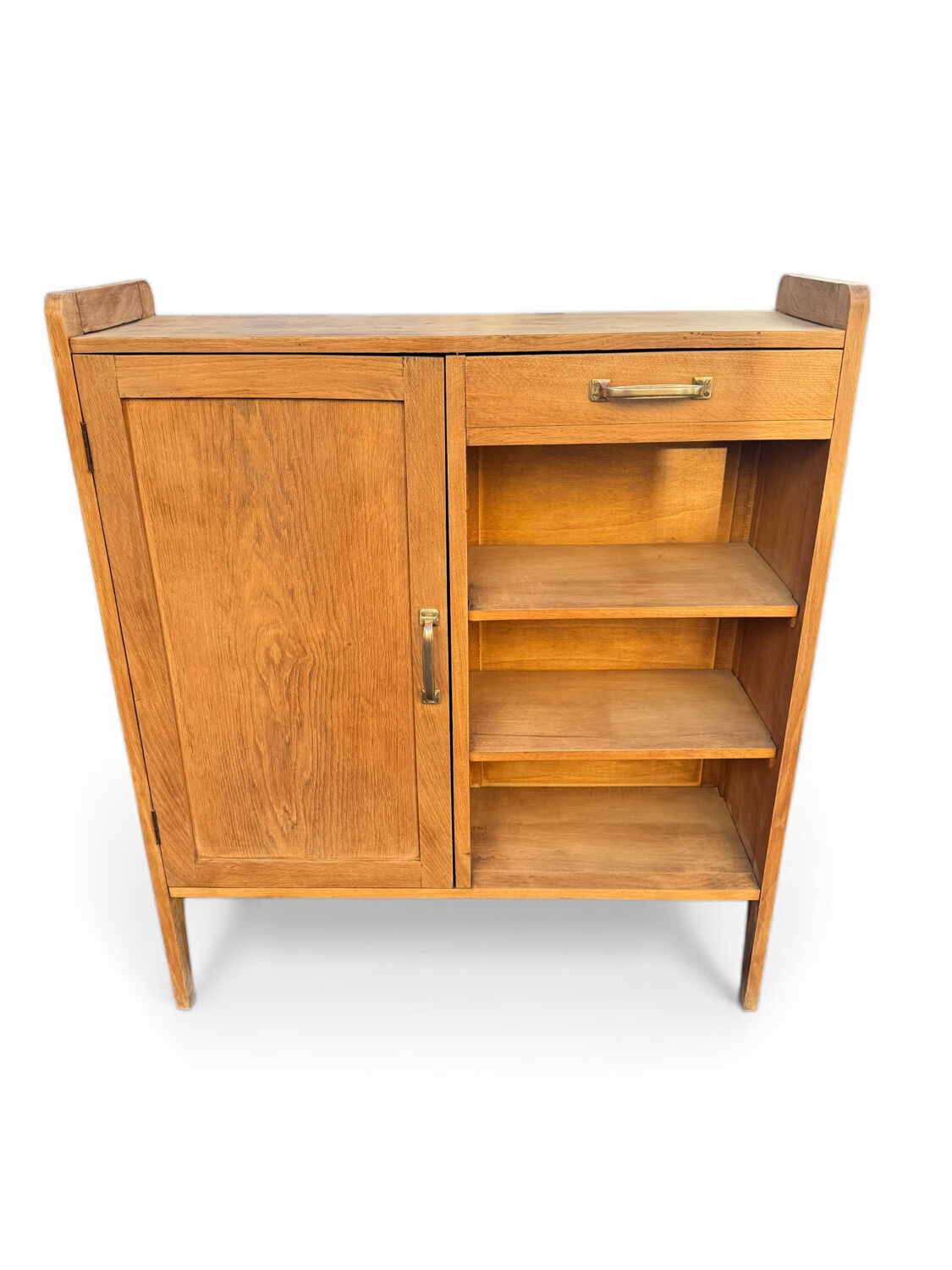 Parisian buffet, raw oak, compass legs, 1950.