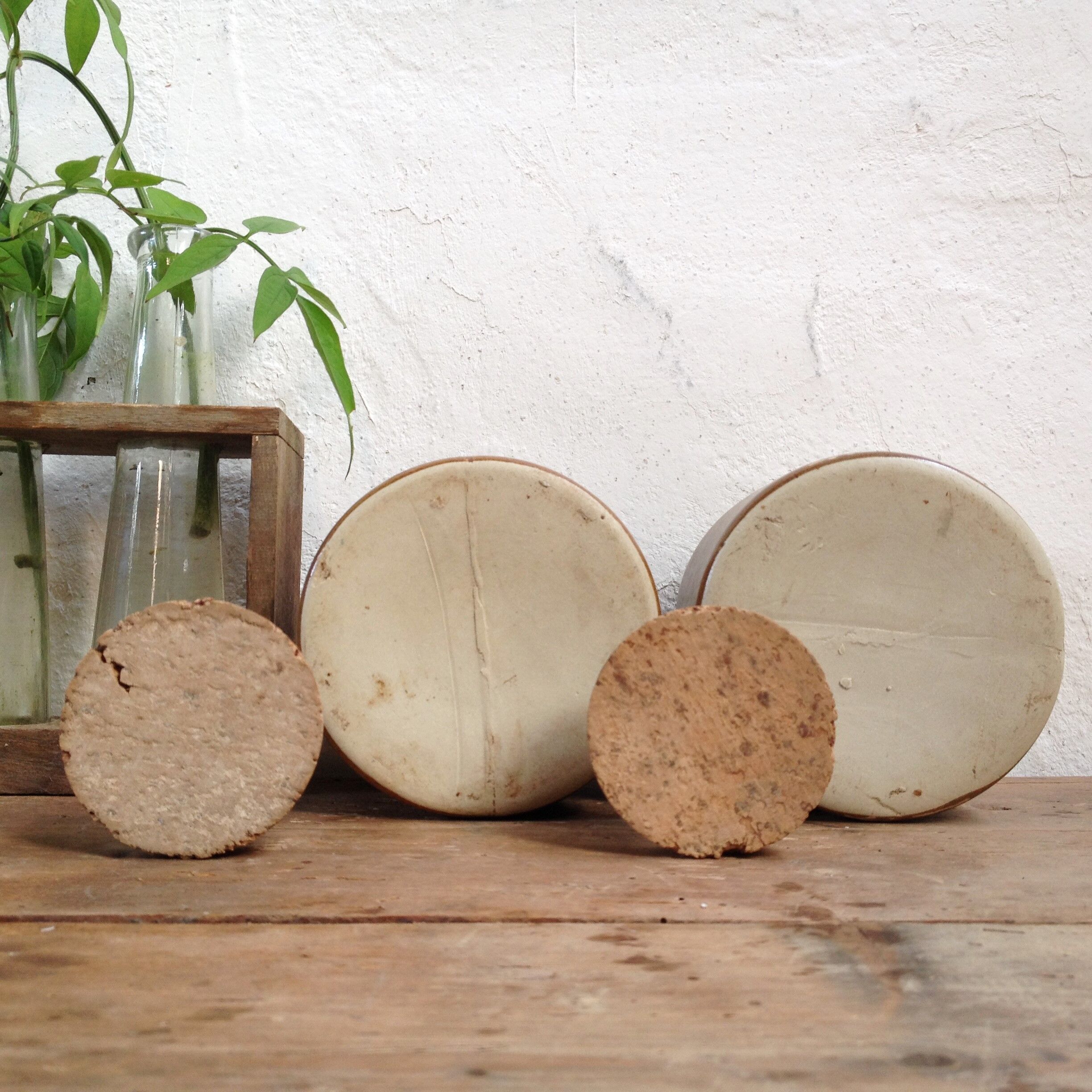 Pair of sandstone pots