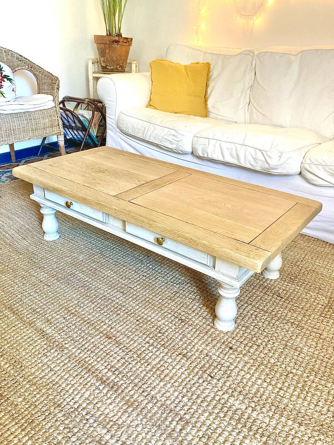 Solid wood coffee table