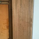 Huile sur carton représentant une côte rocheuse par M. Garrec XXe