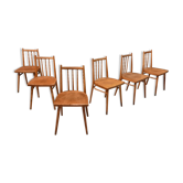 Lot de 6 chaises Ton (Thonet) 1960