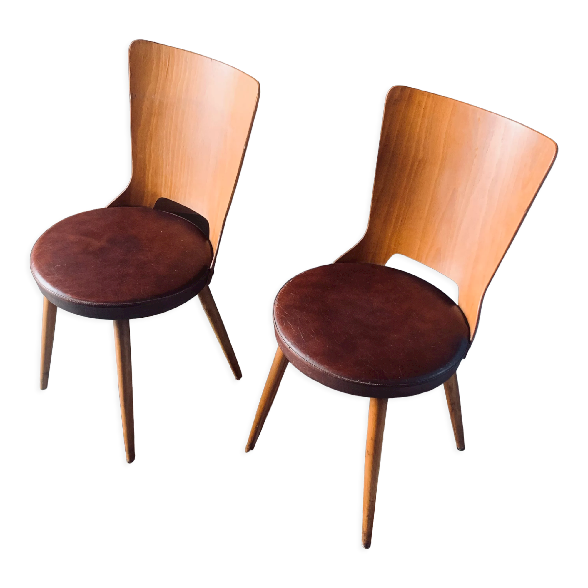 Pair of chairs baumann model Dove 60s
