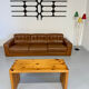 Ancien canapé en cuir camel 3 places design De Sede DS-40 vintage an70