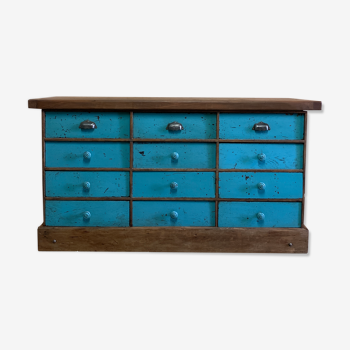 Craft furniture 12 blue drawers