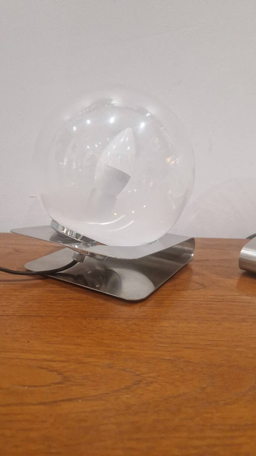 Pair of space age design lamps 70, murano