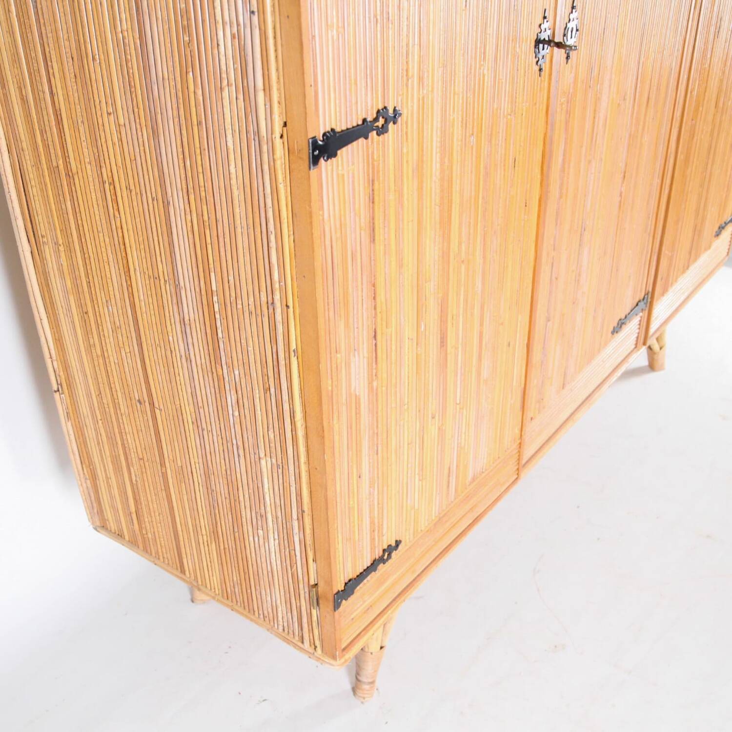 Audoux Minet style rattan wardrobe