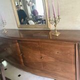 Enfilade and table ebenesterie walnut, mother-of-pearl and lemon tree