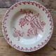 Elegant antique hollow plate in Gien faience, Thistle decoration, late 19th century.