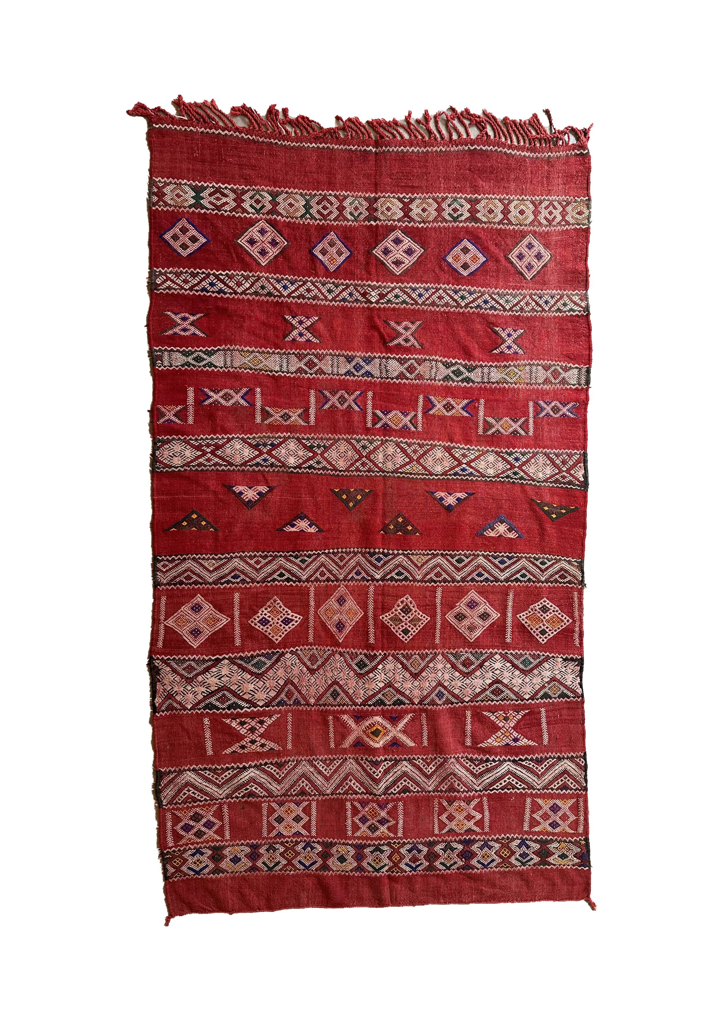 Moroccan kilim zayan rug