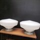 Paire de lampes opaline