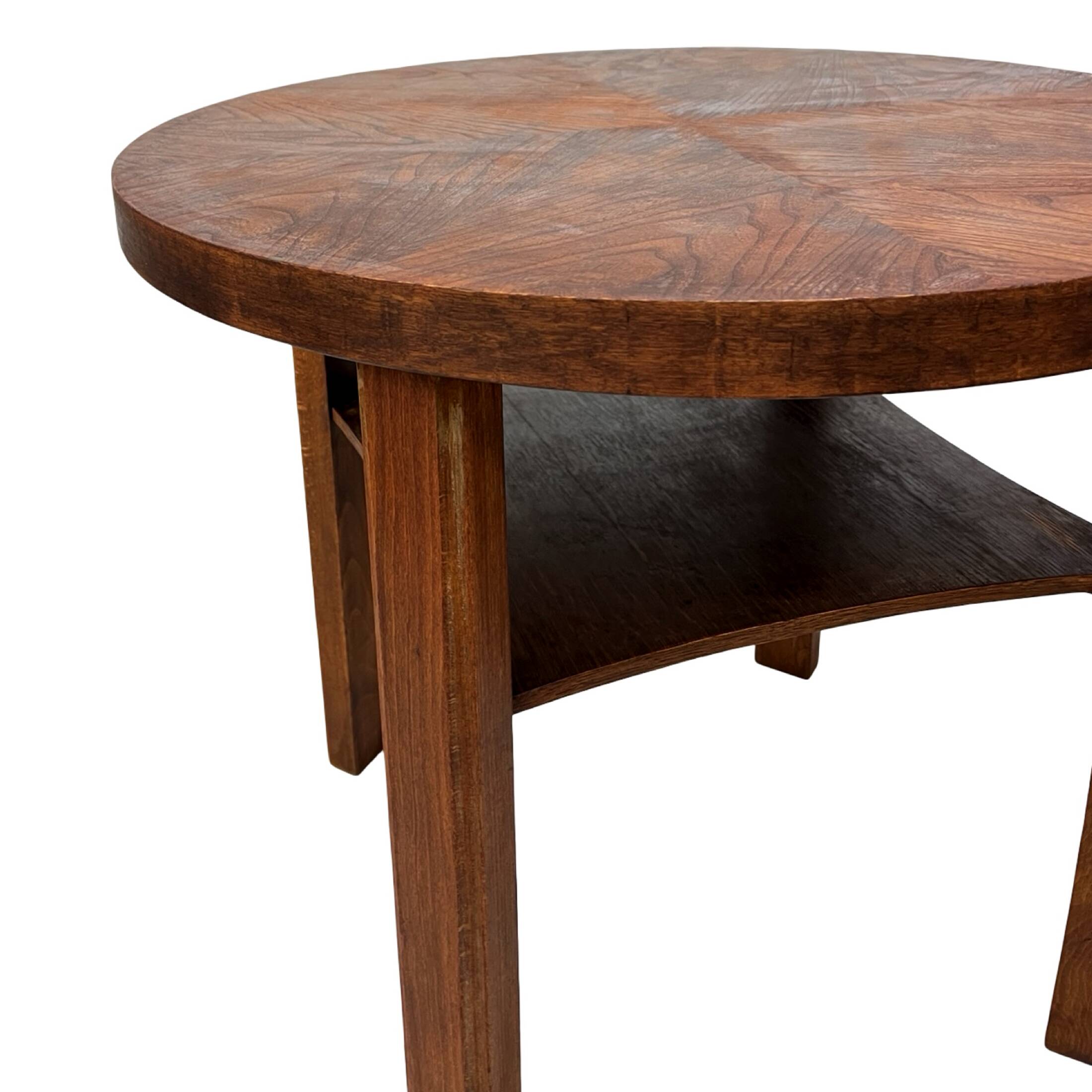 Round coffee table, Mid-Century, Art Deco, after renovation, Germany, 1960s