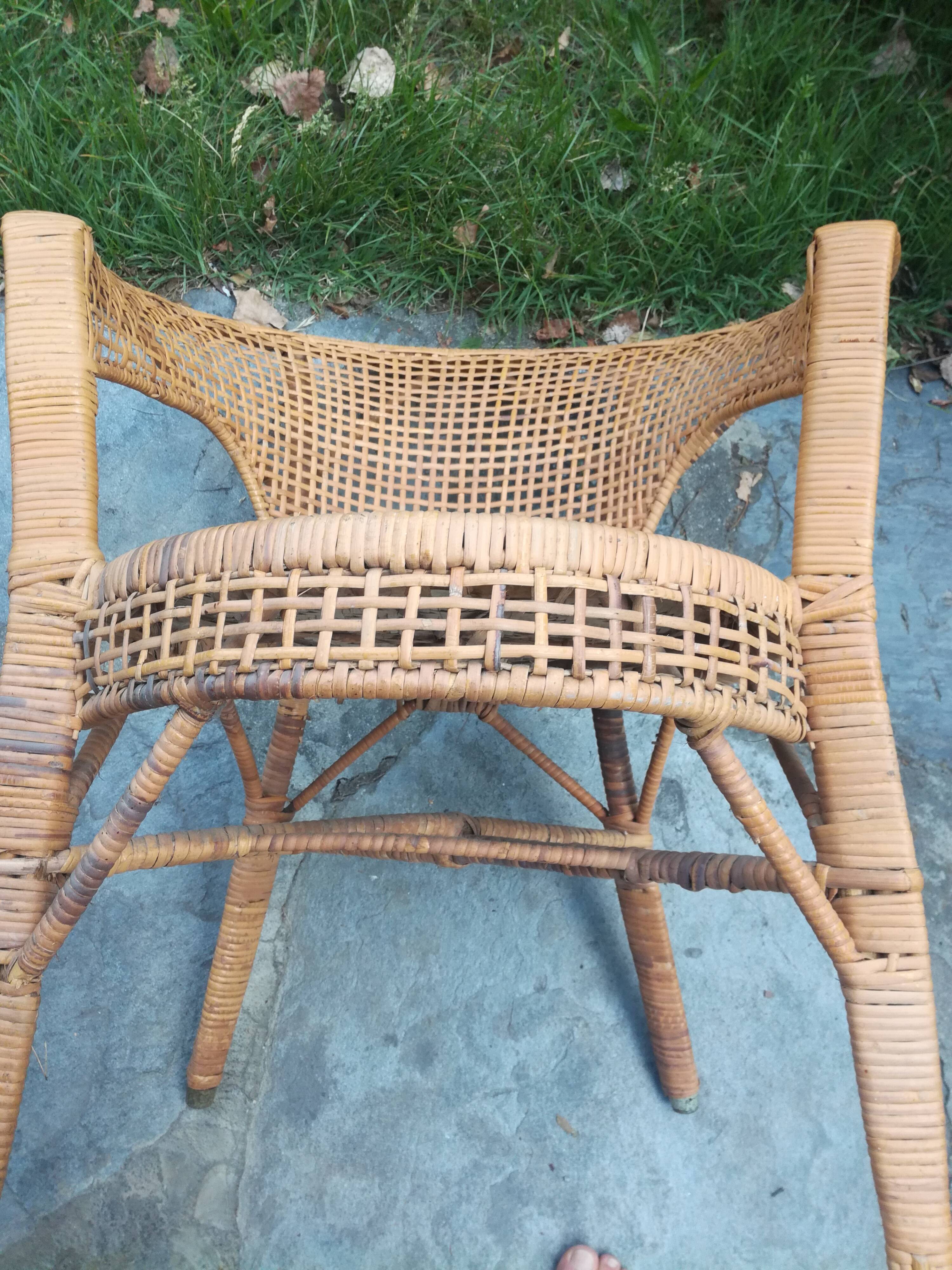 Rattan armchair