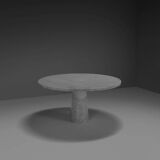 Original "Eros" dining table in Carrara marble by Angelo Mangiarotti, Italy