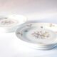 Flowered porcelain compotier