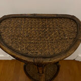 Small rattan pedestal table