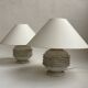 Paire de pieds de lampe 1980 art deco vintage