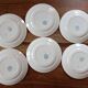 Set 6 iron earth flat plates Choisy le Roi Cyclamen