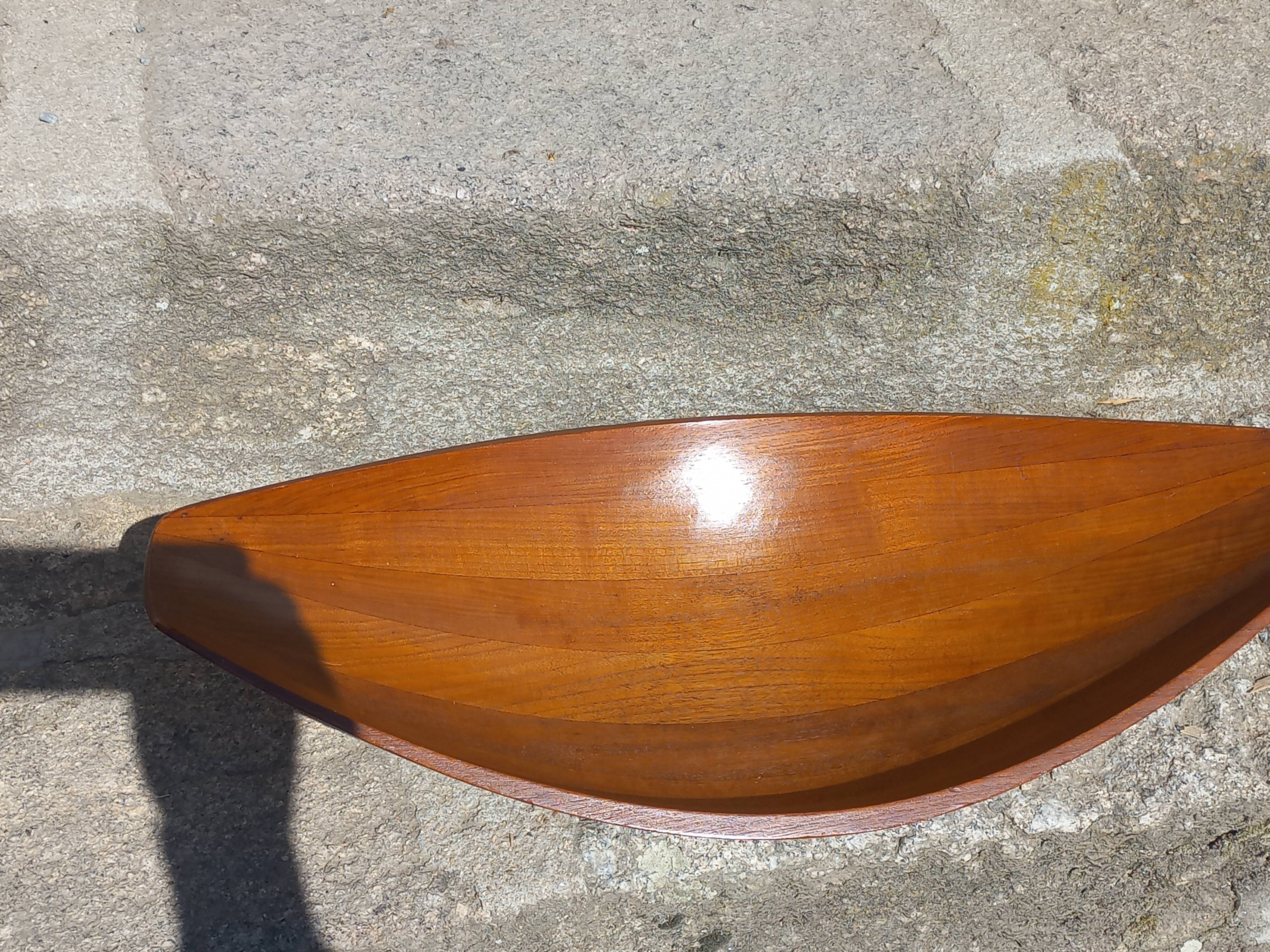Scandinavian teak fruit bowl stamped from the 1950s.