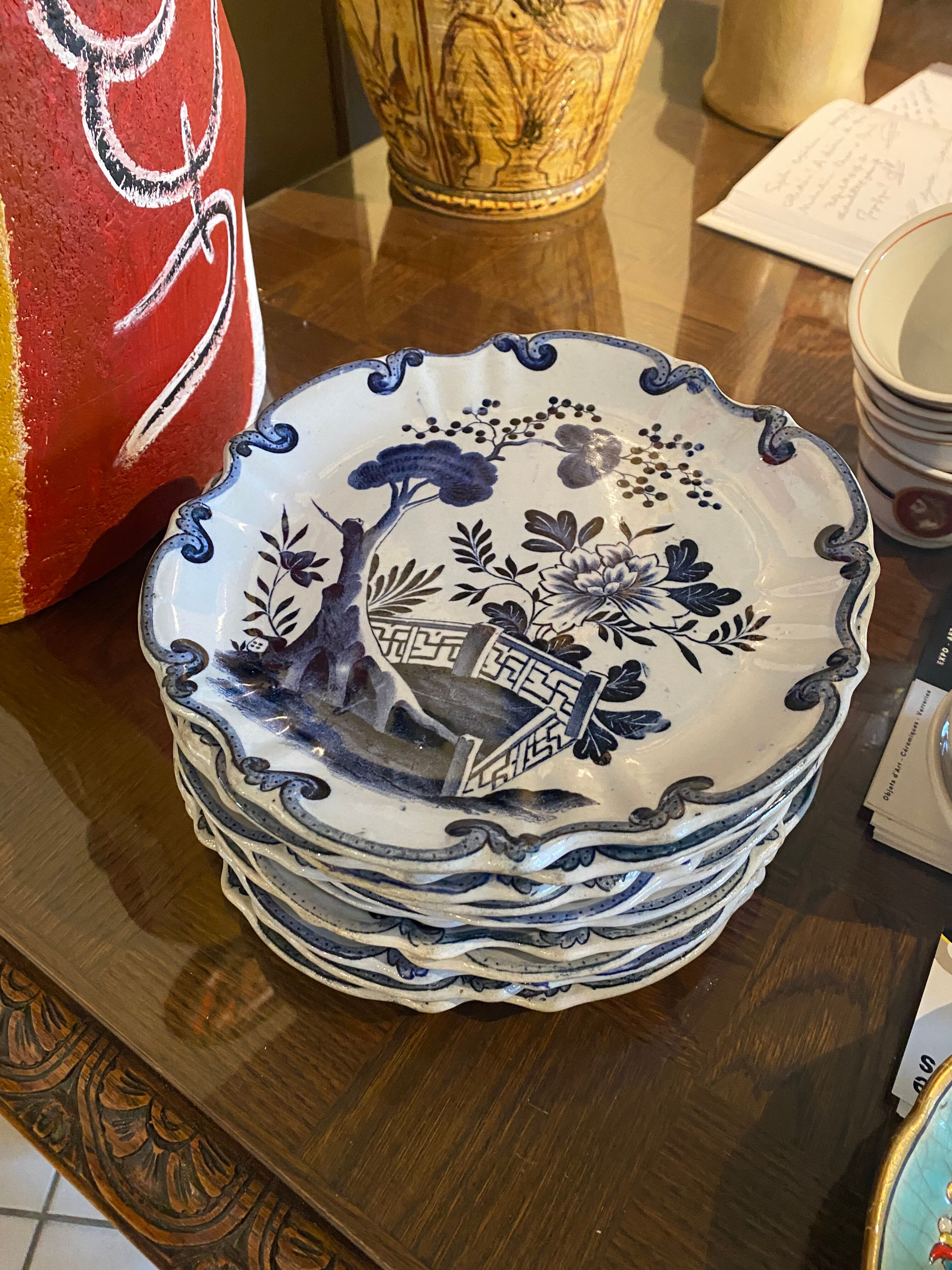 Lot of plates dutch iron earth