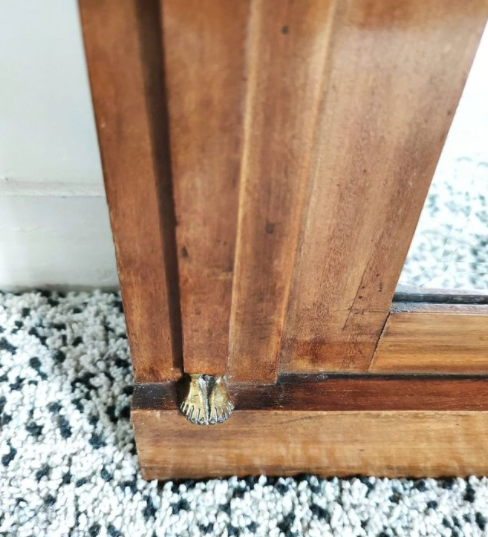 Solid wood fireplace mirror and bronze style