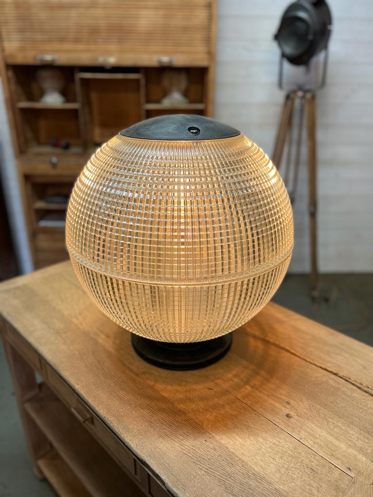 Patented Holophane glass prism ball 1950