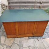 Desk with old oak administration pedestal