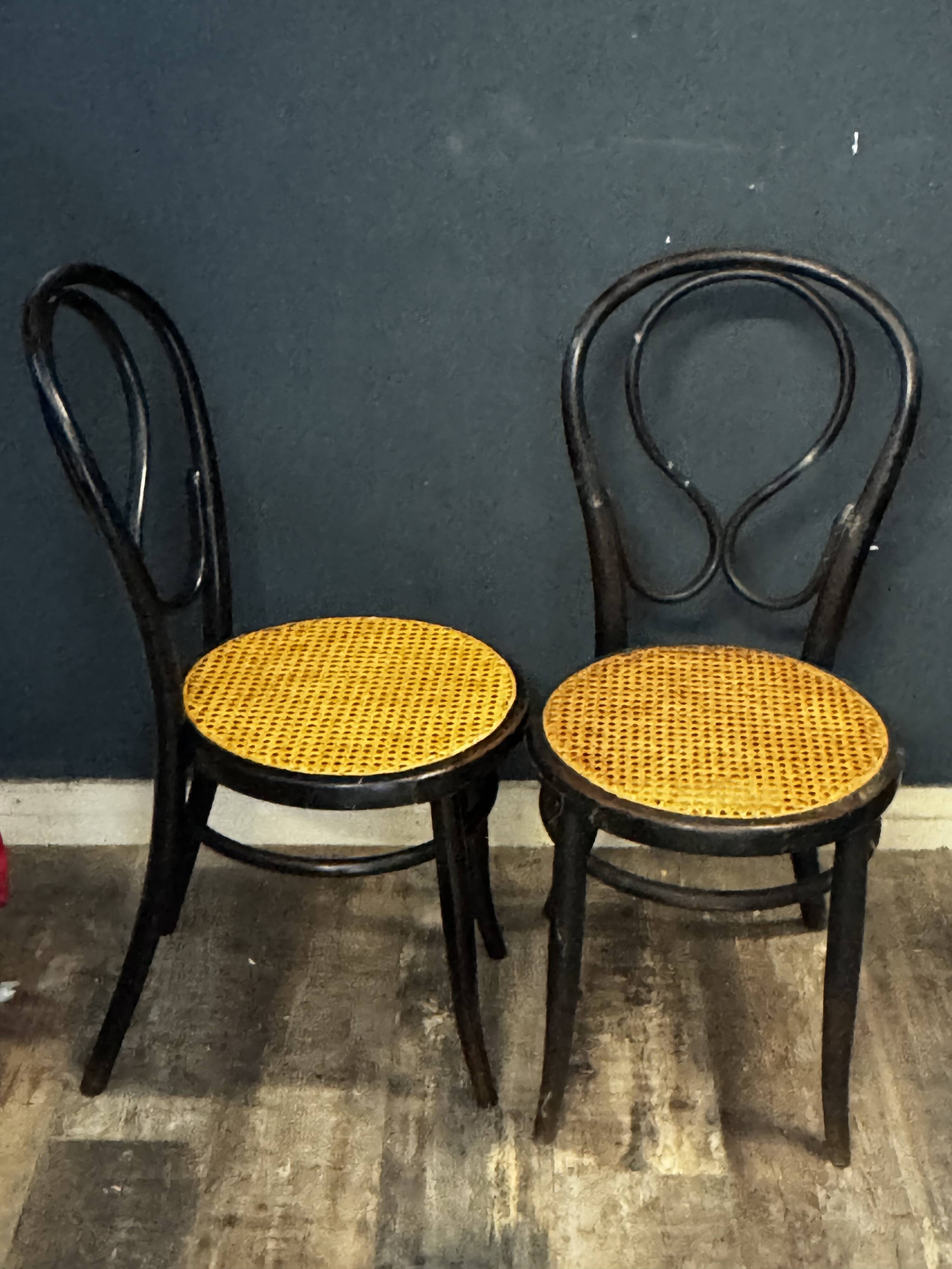 Pair of Thonet chairs - new caning
