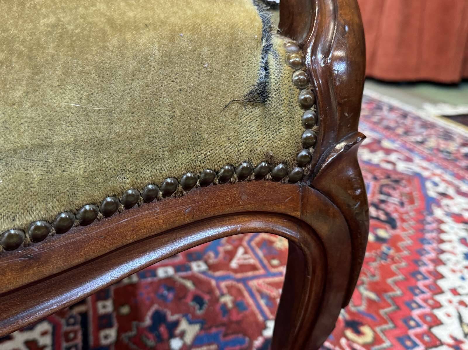 Paire de fauteuils Napoléon III XIXème en acajou