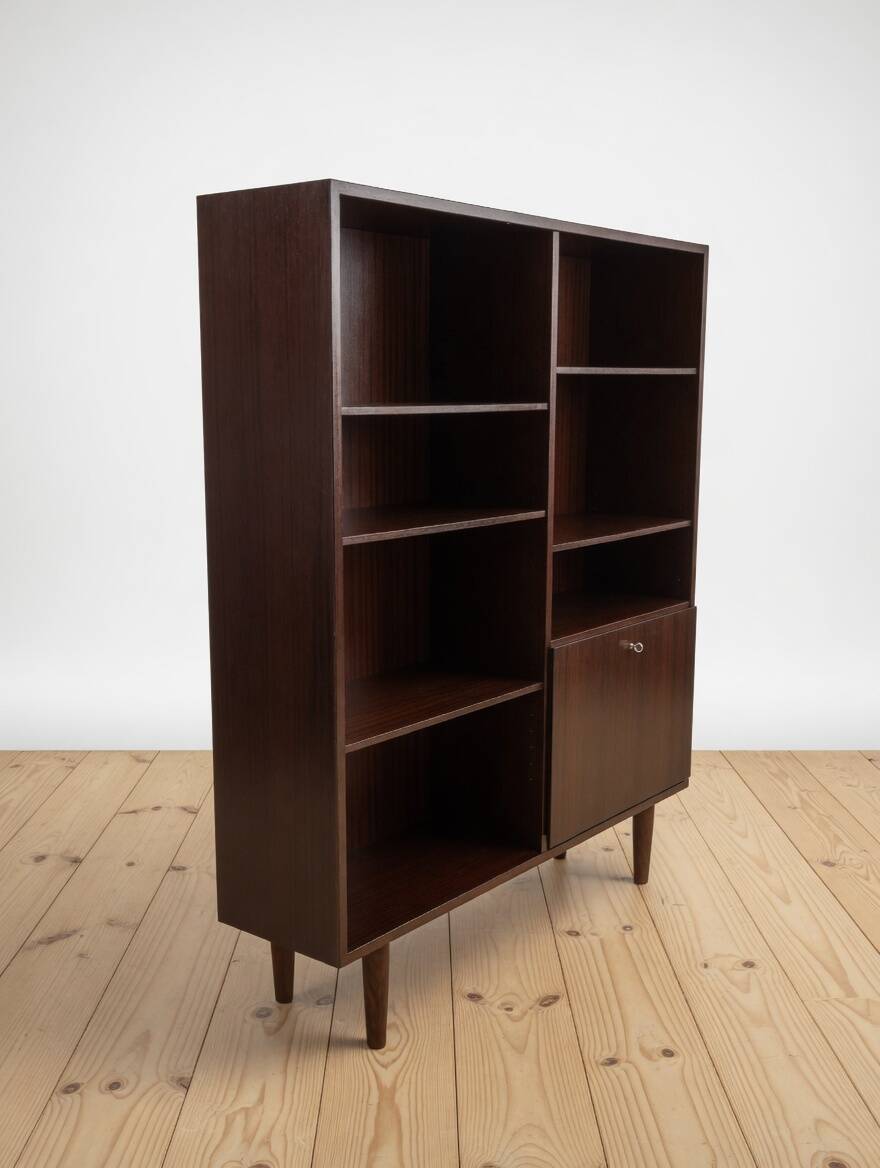 Mahogany  Model 4 Bookcase by Omann Jun Mobelfabrik, Denmark, 1970s