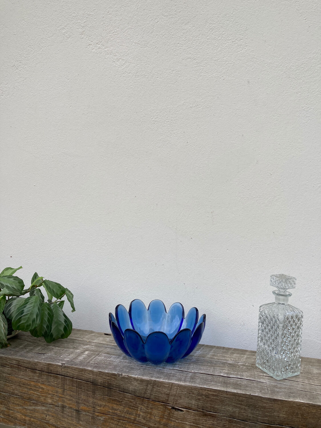 Vintage molded glass bowl