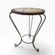 Vintage metal side table/plant table with mosaic.