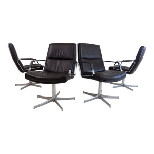 4 fauteuils FK 711 par - walter knoll
