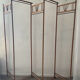 Paravent vintage des années 60 en bois et rotin