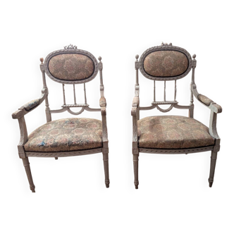 Paire de fauteuils Louis XVI - Vers 1900