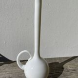 White opaline glass soliflore vase