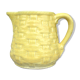 Yellow pitcher Digoin Sarreguemines 1940s